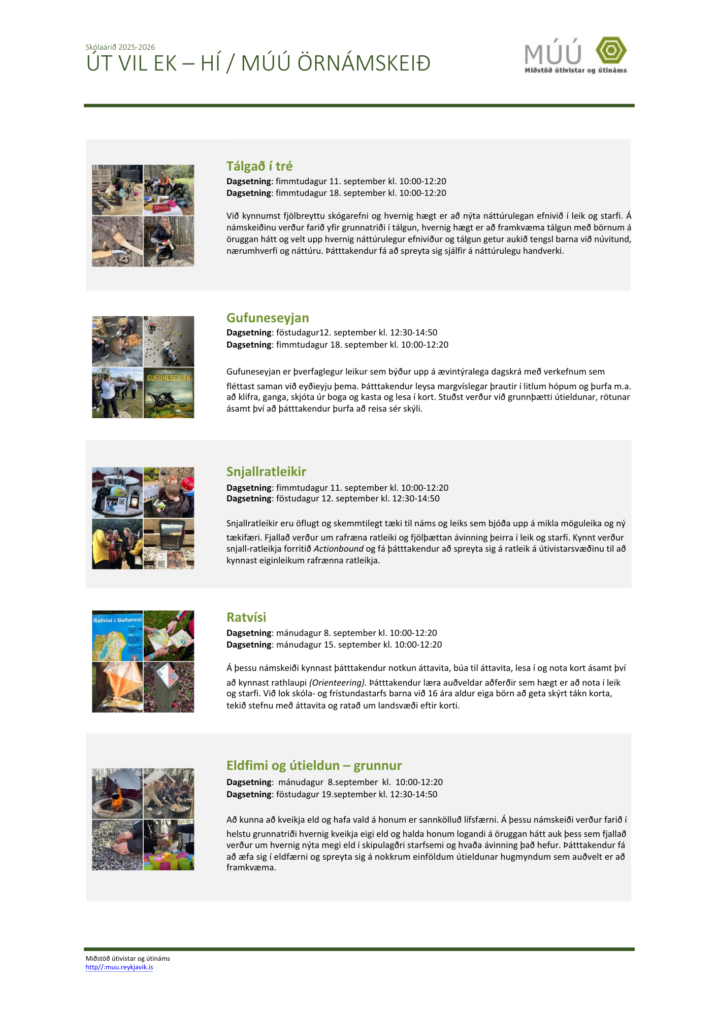 Námskeiðslýsingar MÚÚ-HI-2025